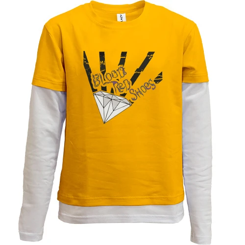 Комбинированный детский лонгслив Blood Red Shoes