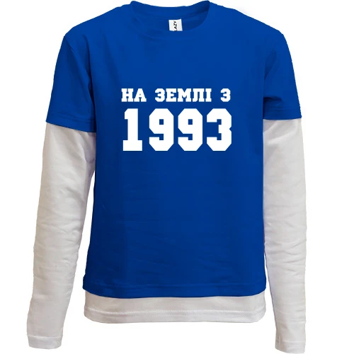 Комбінований дитячий лонгслів, синій, На землі з 1993