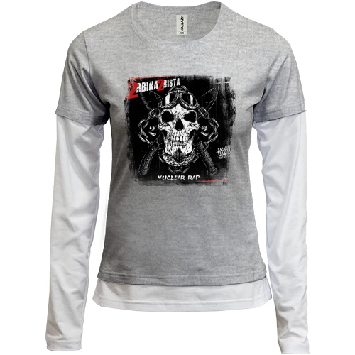 Женский лонгслив Комби, синий, 2rbina 2rista - Nuclear Rap