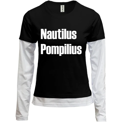 Женский лонгслив Комби, черный, Nautilus Pompilius