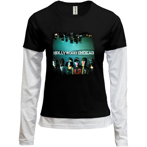 Женский лонгслив Комби, черный, Hollywood Undead