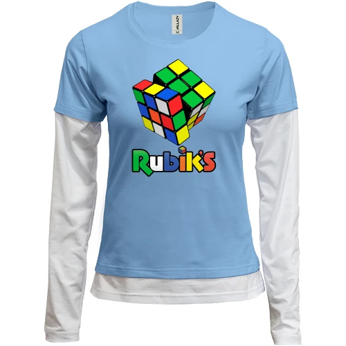 Женский лонгслив Комби Кубик-Рубик (Rubik's Cube)