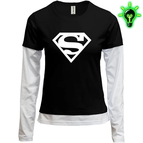 Женский лонгслив Комби Superman (glow)