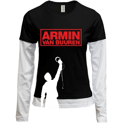 Женский лонгслив Комби Armin Van Buuren (с силуэтом)