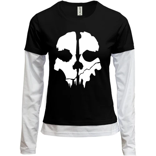 Женский лонгслив Комби CoD Ghosts (Skull)