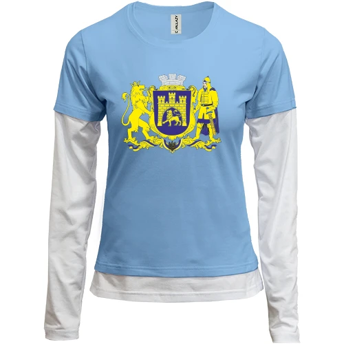 Женский лонгслив Комби Герб города Львов