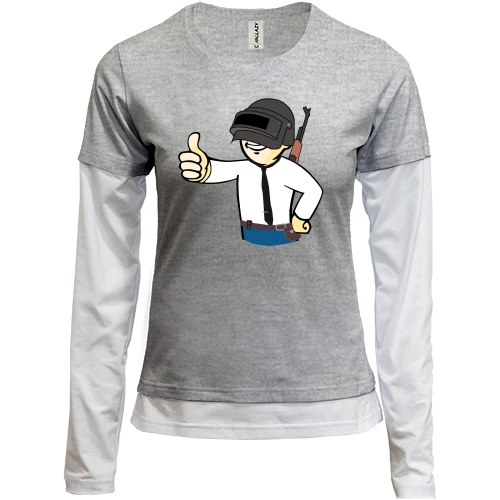 Женский лонгслив Комби PUBG boy (Fallout style)
