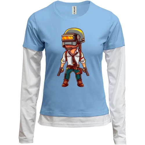 Женский лонгслив Комби PUBG boy (арт)