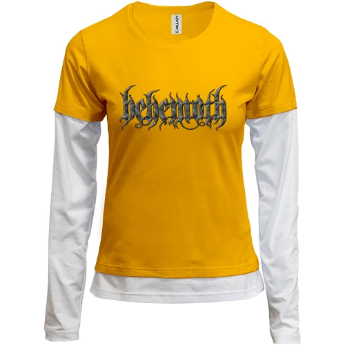 Женский лонгслив Комби, желтый, Behemoth (hd)