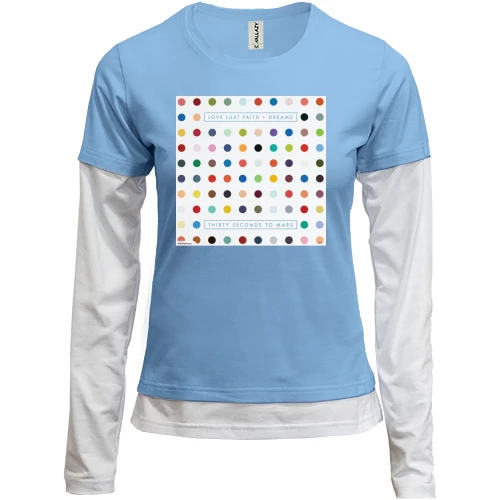Женский лонгслив Комби 30 seconds to mars - Love Lust Faith and Dreams