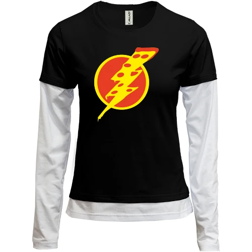 Женский лонгслив Комби Flash Pizza