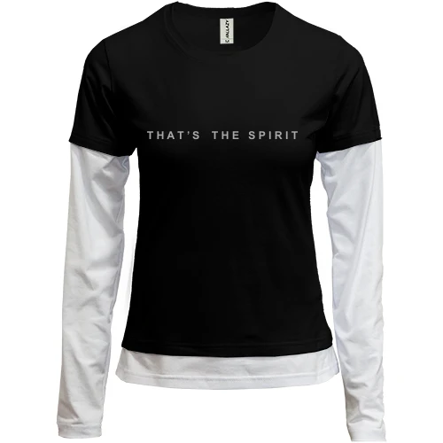 Женский лонгслив Комби, черный, c Bring me the horizon - That’s the Spirit