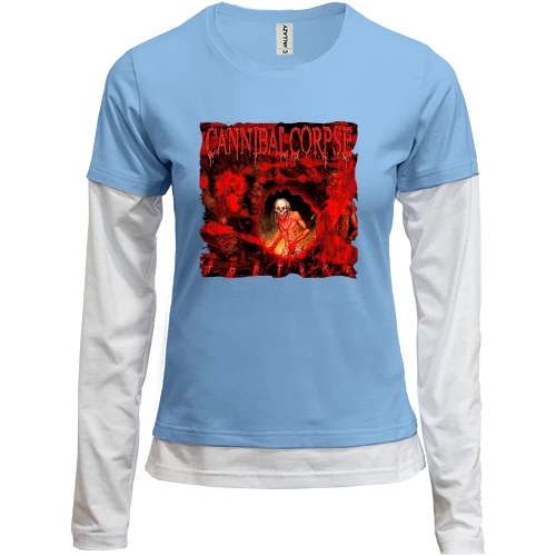 Женский лонгслив Комби, синий, Cannibal Corpse - Torture