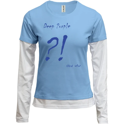 Женский лонгслив Комби, синий, Deep Purple - Now What?!