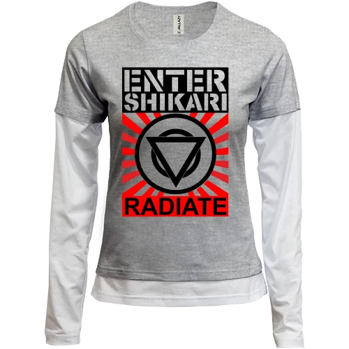 Женский лонгслив Комби, синий, Enter Shikari Radiate