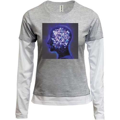Женский лонгслив Комби, синий, Enter Shikari The Mindsweep