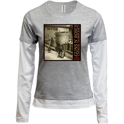 Женский лонгслив Комби, синий, Guns N’ Roses Chinese Democracy
