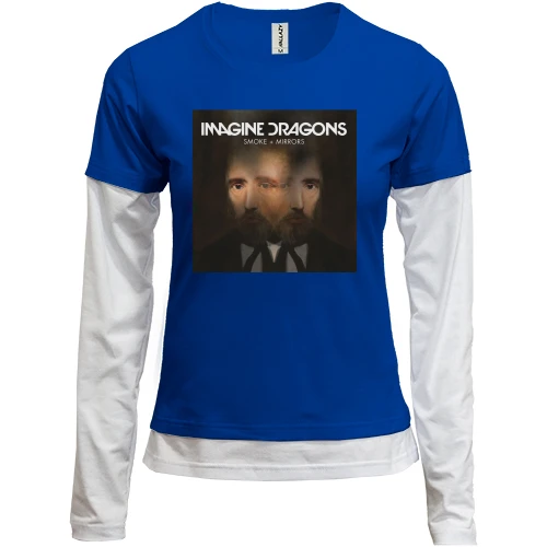 Женский лонгслив Комби, синий, Imagine Dragons Smoke plus Mirrors (2)