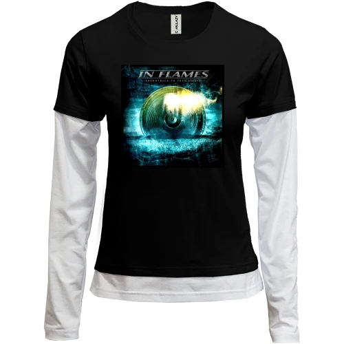 Женский лонгслив Комби, черный, In Flames - Soundtrack to Your Escape
