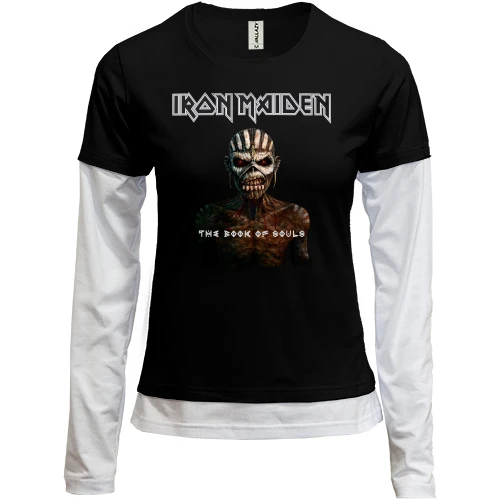 Женский лонгслив Комби, черный, Iron Maiden - The Book of Souls