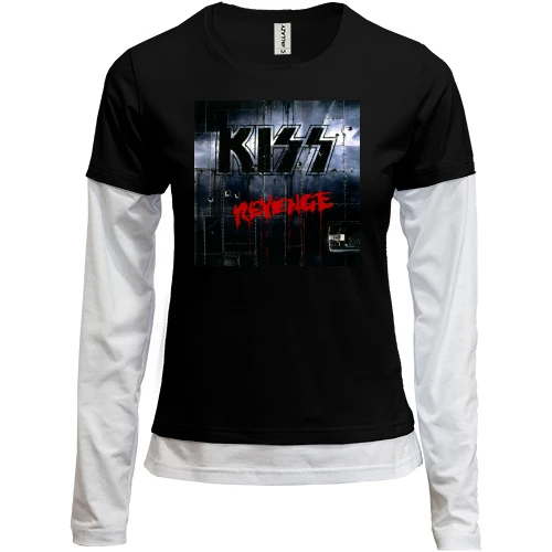 Женский лонгслив Комби, черный, KISS Revenge
