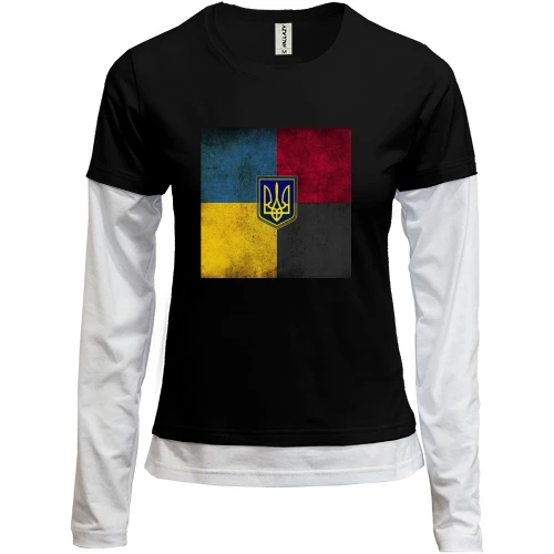 Женский лонгслив Комби Украина - ПС