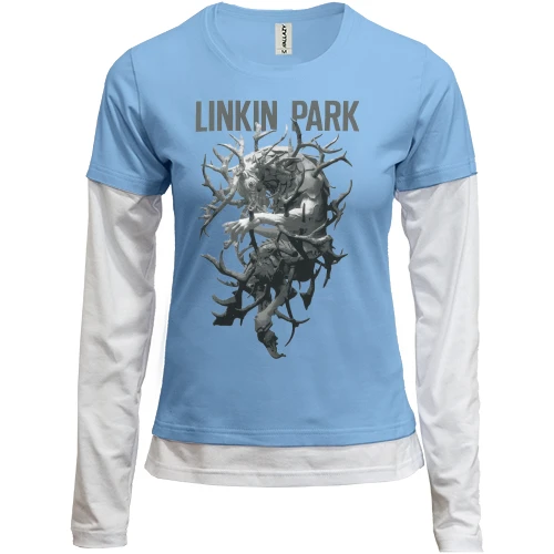 Женский лонгслив Комби, синий, Linkin Park - The Hunting Party