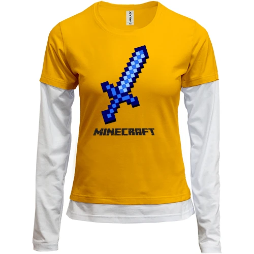 Женский лонгслив Комби Мечь Minecraft