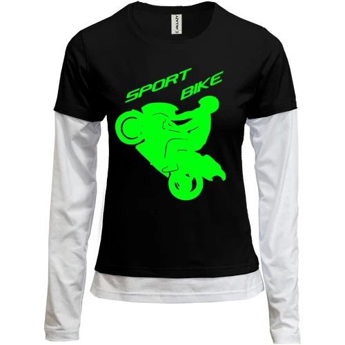 Женский лонгслив Комби Sport Bike