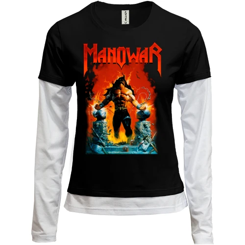 Женский лонгслив Комби Manowar - Louder Than Hell