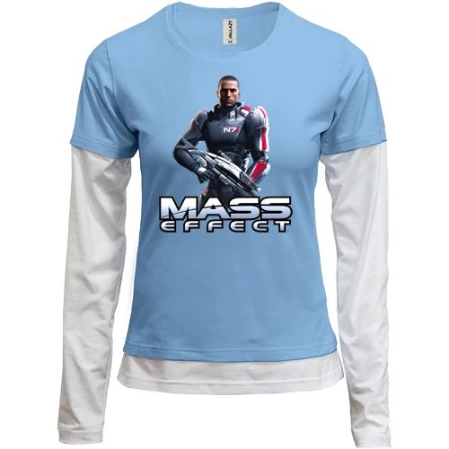 Женский лонгслив Комби Mass Effect Капитан Шепард