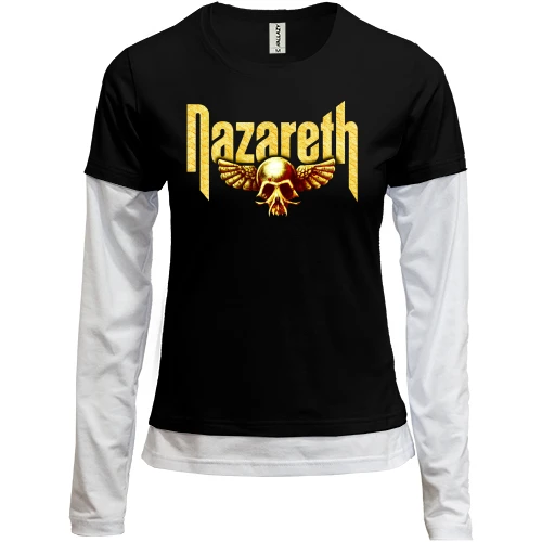 Женский лонгслив Комби Nazareth (с золотым черепом)