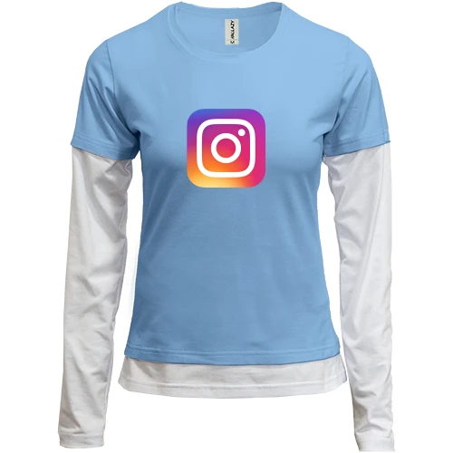 Женский лонгслив Комби Instagram (инстаграм)