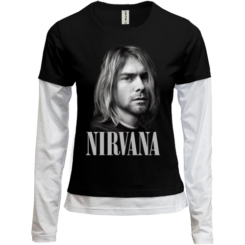 Женский лонгслив Комби Курт Кобейн (Nirvana)