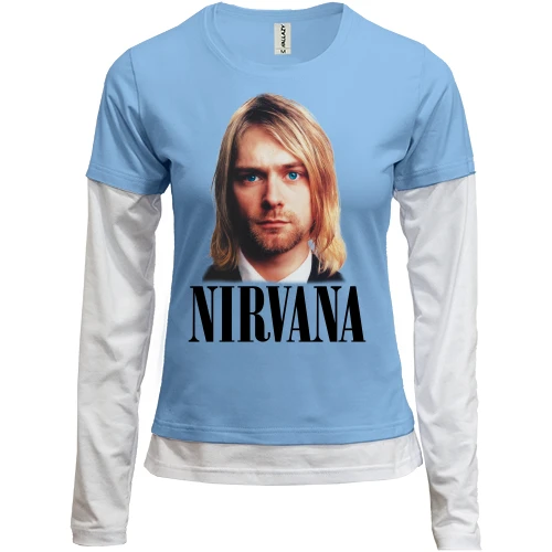 Женский лонгслив Комби с Курт Кобейном (Nirvana)