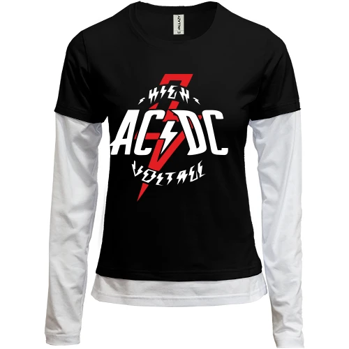 Женский лонгслив Комби ACDC High Voltage
