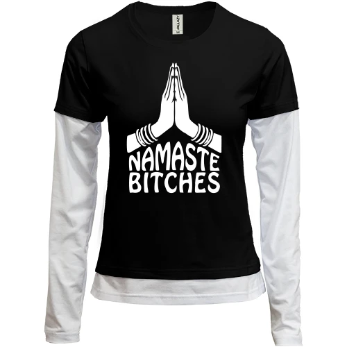 Женский лонгслив Комби Namaste Bitches