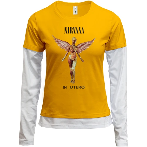 Женский лонгслив Комби Nirvana In Utero
