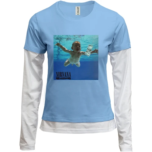 Жіночий лонгслів Комбі Nirvana Nevermind (2)