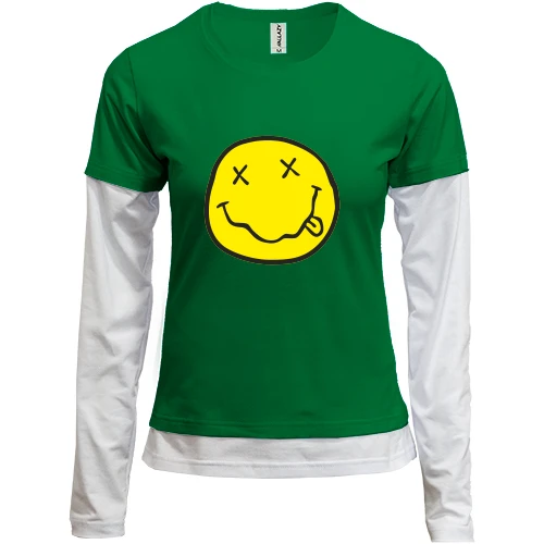 Женский лонгслив Комби NIRVANA Smile