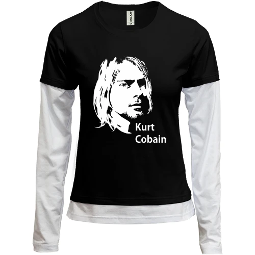 Женский лонгслив Комби Kurt Cobain