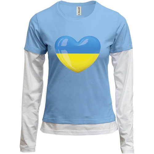 Женский лонгслив Комби Люблю Украину