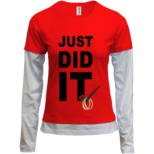 Женский лонгслив Комби Just did it!