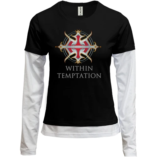 Женский лонгслив Комби, Черный, Within Temptation