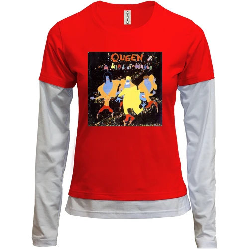 Женский лонгслив Комби Queen - A Kind of Magic