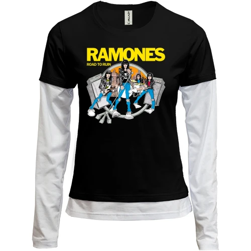 Женский лонгслив Комби Ramones - Road to Ruin