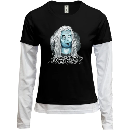 Женский лонгслив Комби, черный, с Ghostemane (арт)