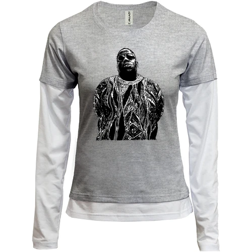 Женский лонгслив Комби, синий, с Rick Ross (2)