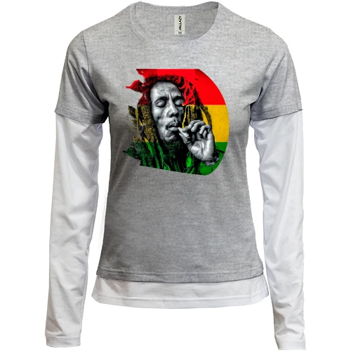 Женский лонгслив Комби с Bob Marley (2)
