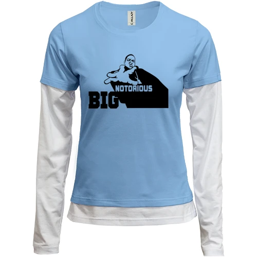Женский лонгслив Комби, синий, с Big Notorious (2)